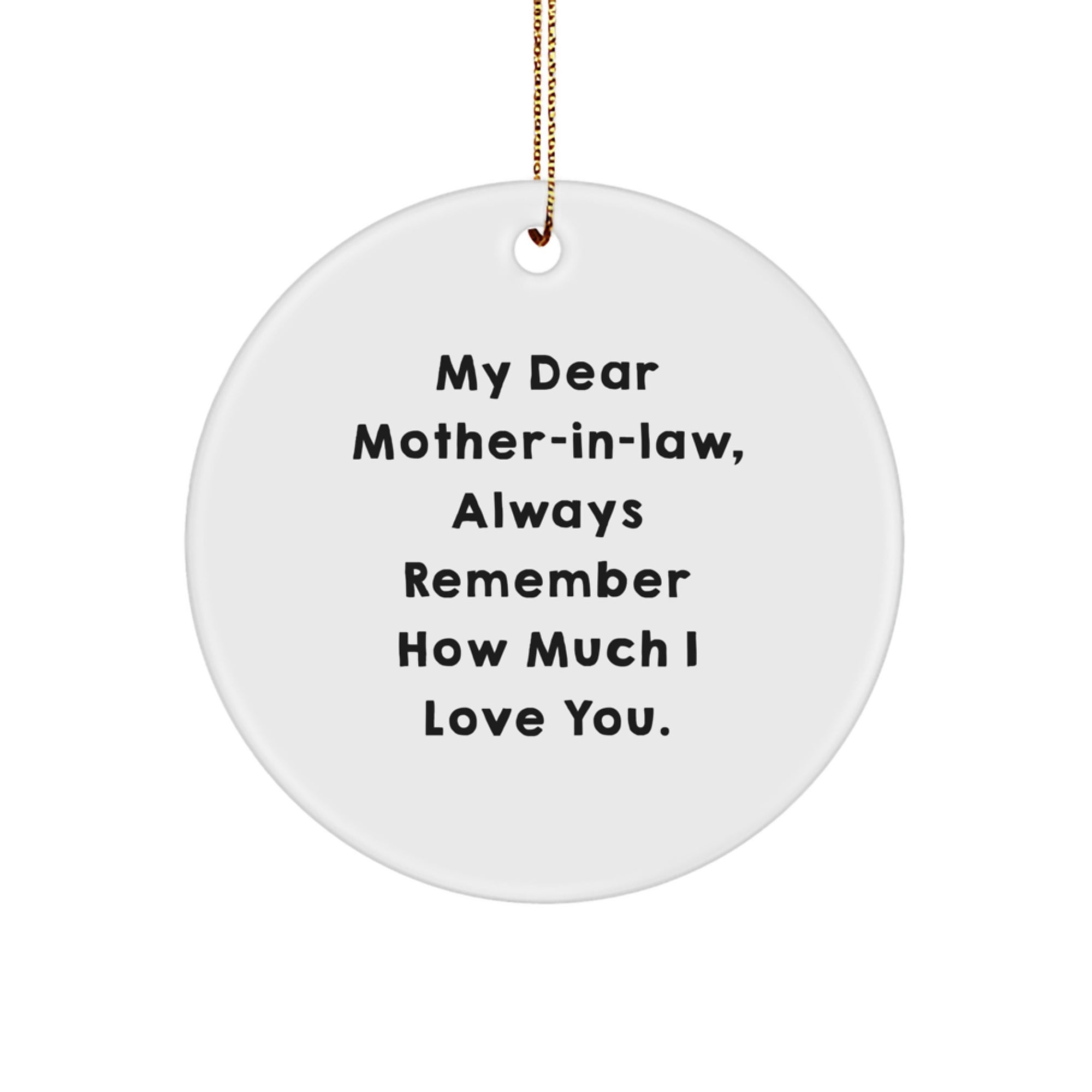Funny Mom-in-law Gifts from Men, Women, Friends, or Family - Unique Circle Ornament for Mom-in-law, Daughter-in-law, or Sister-in-law - Christmas Decoration Ideas - Image 1