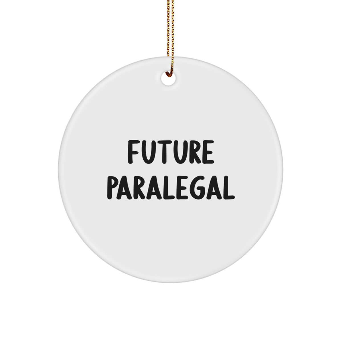 Funny Circle Ornament Gifts from Paralegal Friends and Family for Paralegals 'Future Paralegal' Inspiration - Image 1