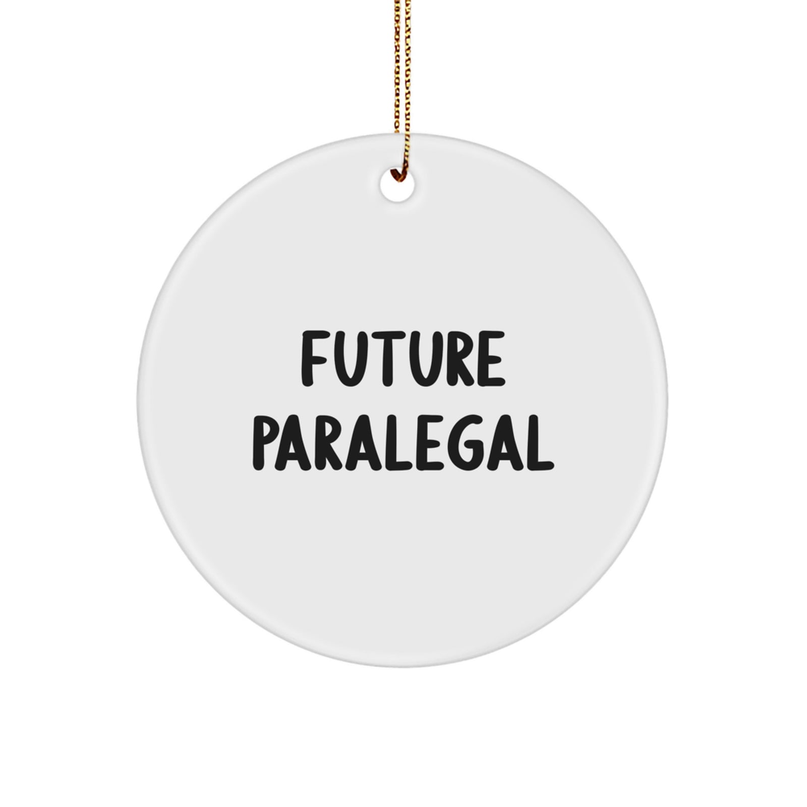 Funny Circle Ornament Gifts from Paralegal Friends and Family for Paralegals 'Future Paralegal' Inspiration - Image 1
