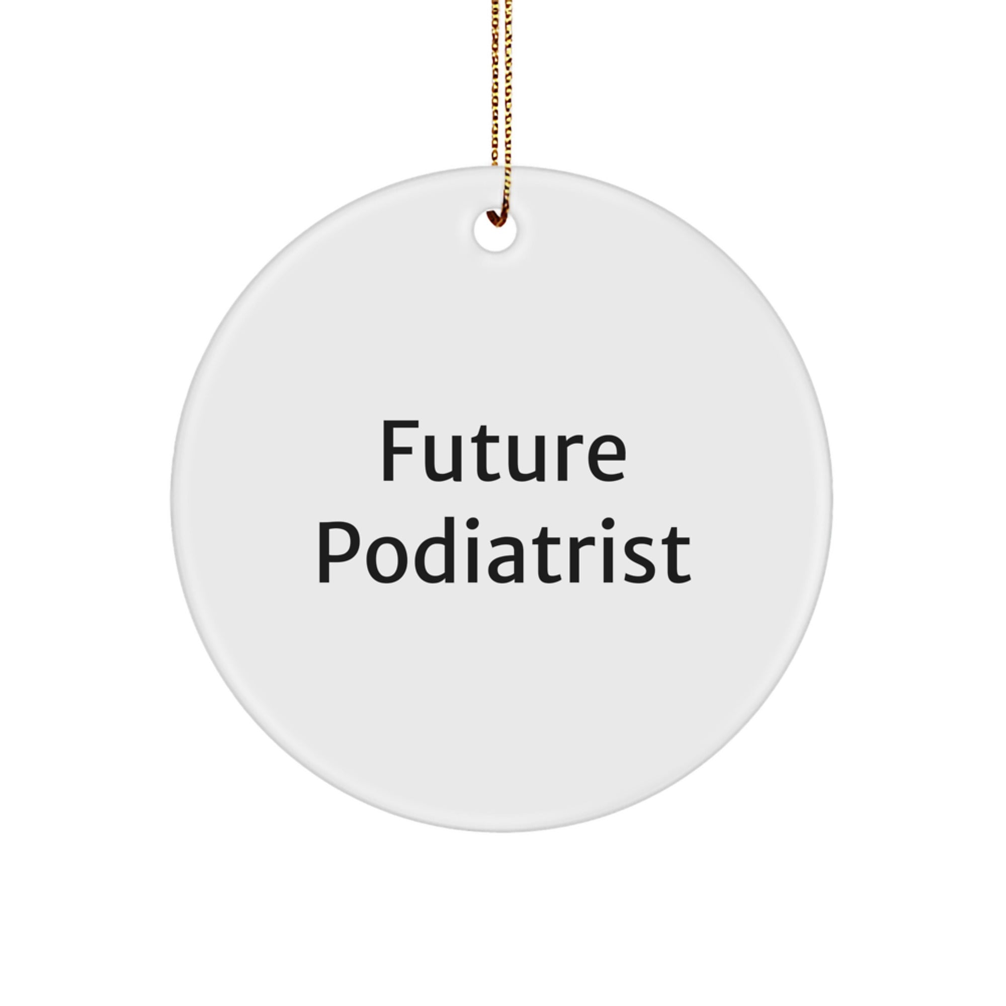 Funny Future Podiatrist Circle Ornament Gifts for Podiatrist Friends, Gifts from Family, Christmas Unique Podiatrist Gifts - Image 1