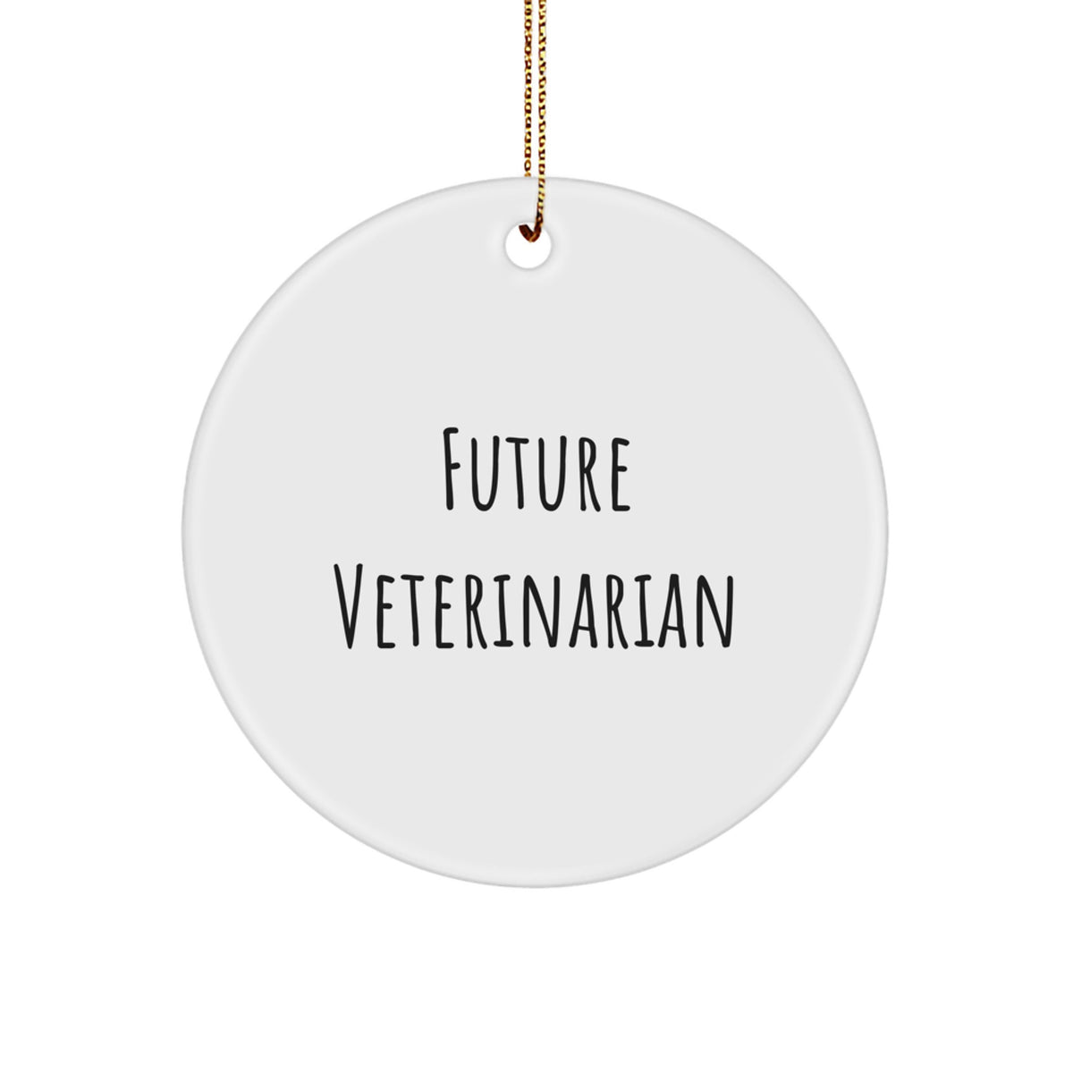 Funny Future Veterinarian Gifts from Men for Veterinarian Christmas Unique Gifts, Inspirational Veterinarian Circle Ornament, Christmas Veterinarian Ornament with Quote 'Future Veterinarian' - Image 1
