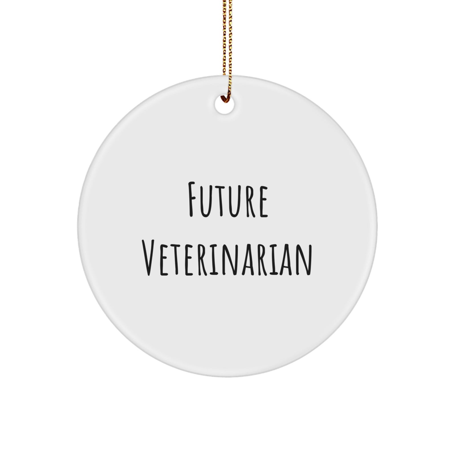 Funny Future Veterinarian Gifts from Men for Veterinarian Christmas Unique Gifts, Inspirational Veterinarian Circle Ornament, Christmas Veterinarian Ornament with Quote 'Future Veterinarian' - Image 1