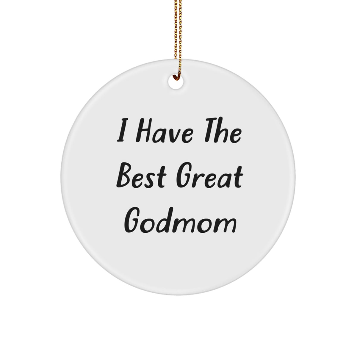 Funny Godmom Gifts for Christmas - Best Circle Ornament from Men to Godmom - Image 1
