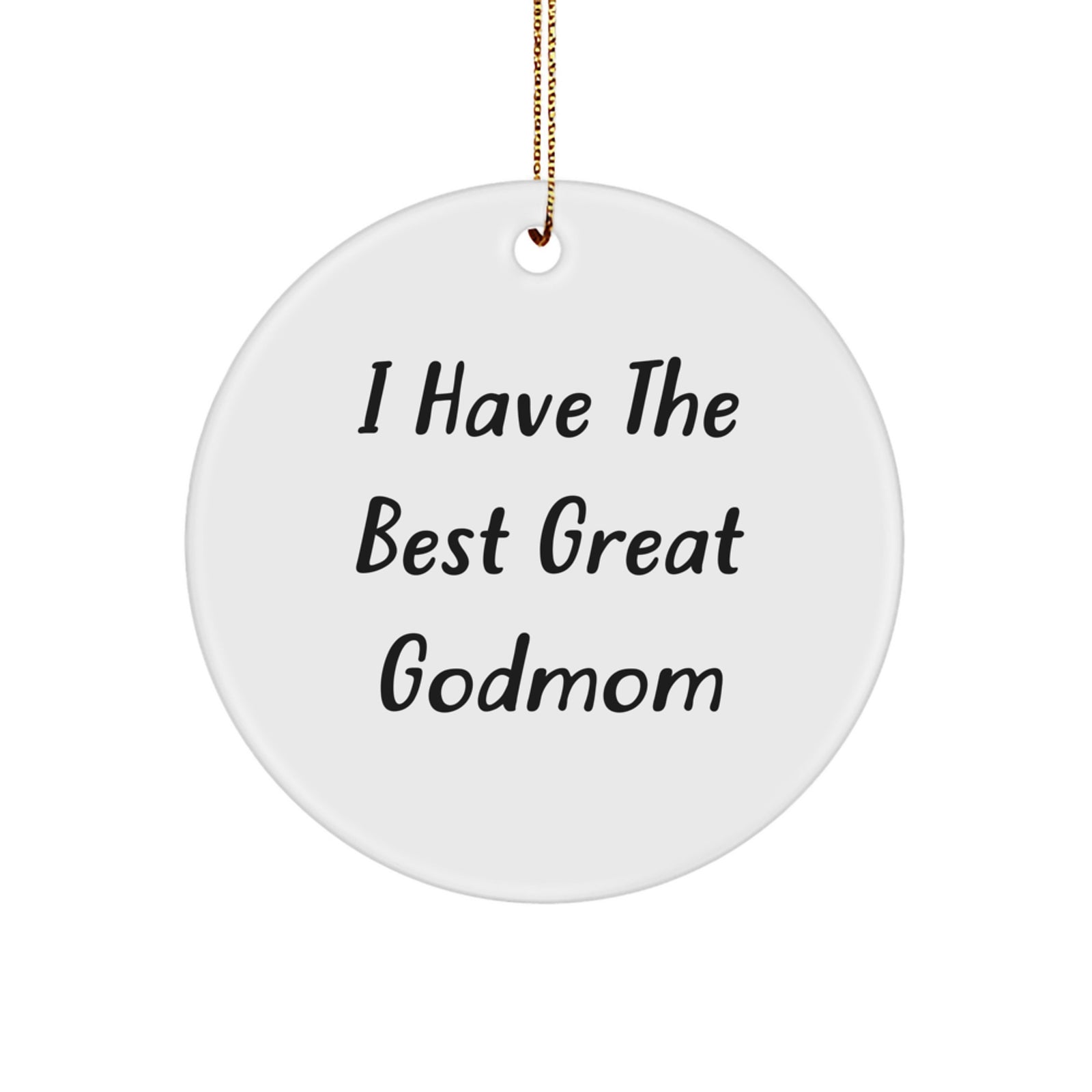 Funny Godmom Gifts for Christmas - Best Circle Ornament from Men to Godmom - Image 1