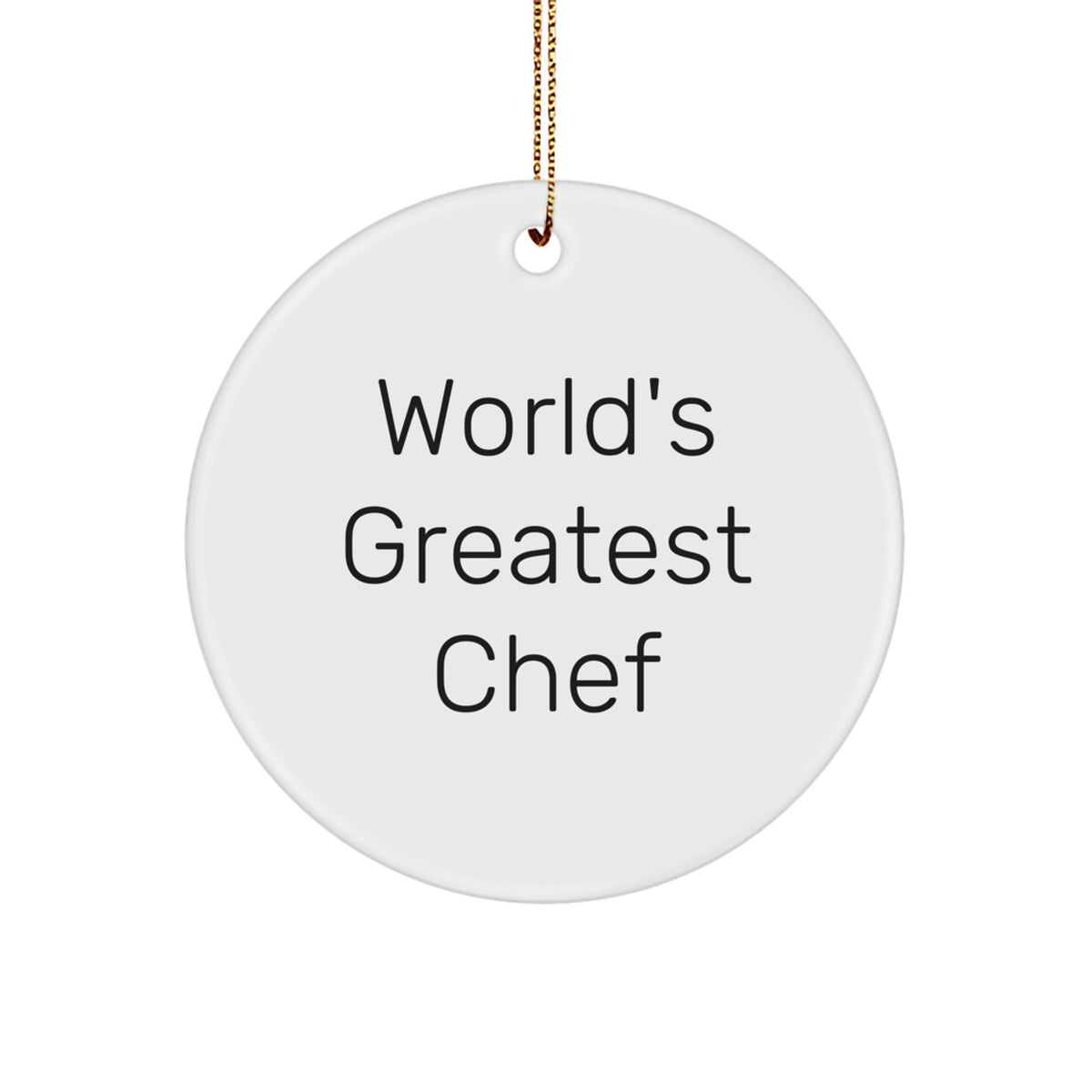 Christmas Gift for Her Present Chef World's Greatest Chef Circle - Image 1