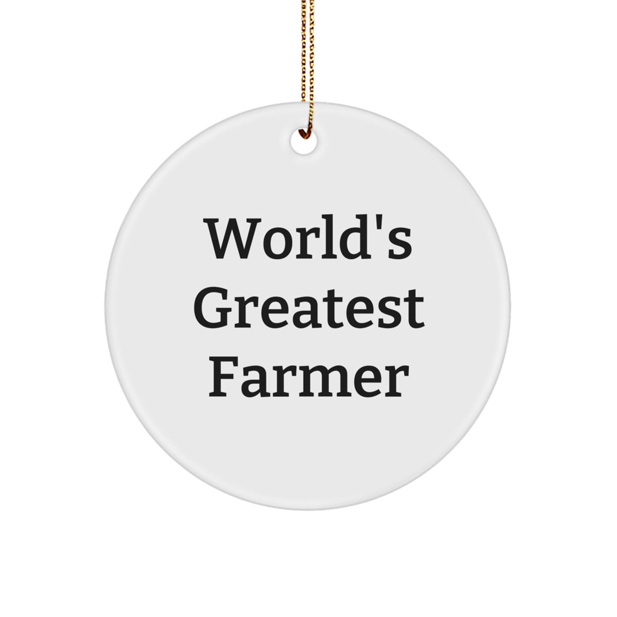 Funny World's Greatest Farmer Gifts for Farmer Men Christmas Unique Circle Ornaments from Friends and Coworkers - Image 1
