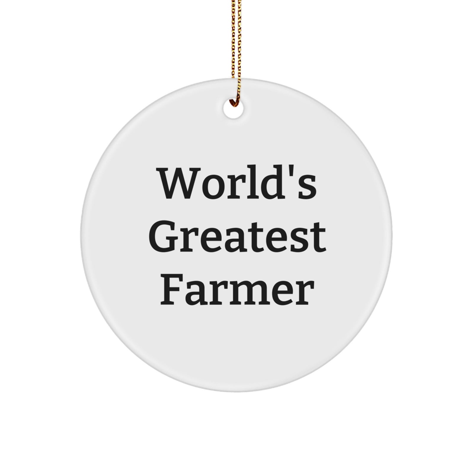 Funny World's Greatest Farmer Gifts for Farmer Men Christmas Unique Circle Ornaments from Friends and Coworkers - Image 1