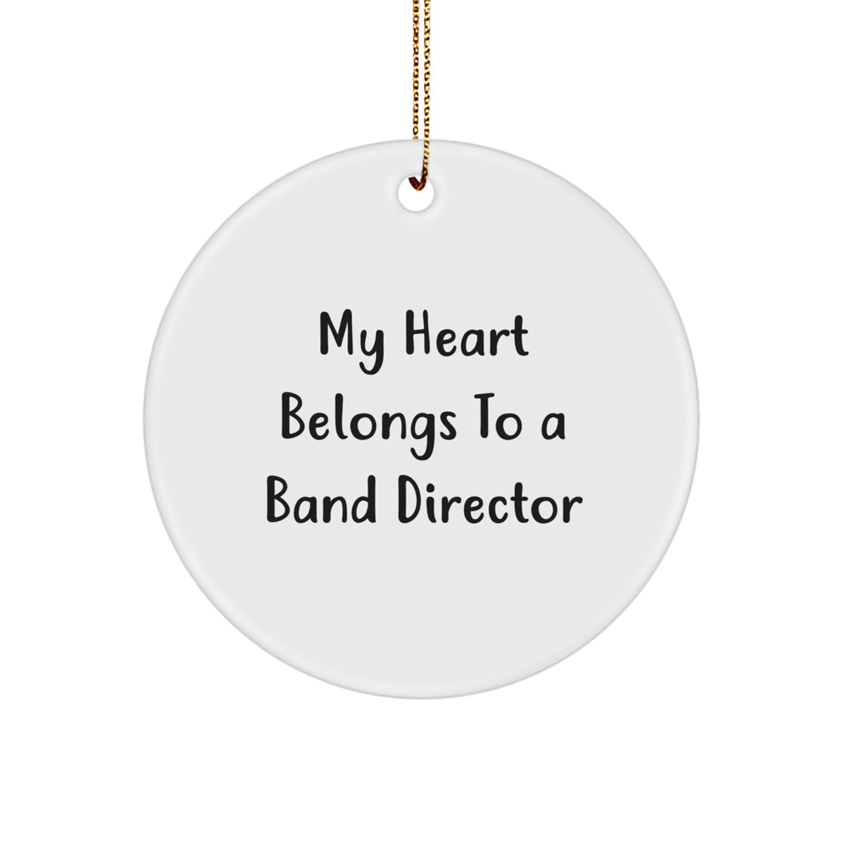 Funny Band Director Gifts from Friends for Men and Women, My Heart Belongs To A Band Director Christmas Unique Gifts - Image 1