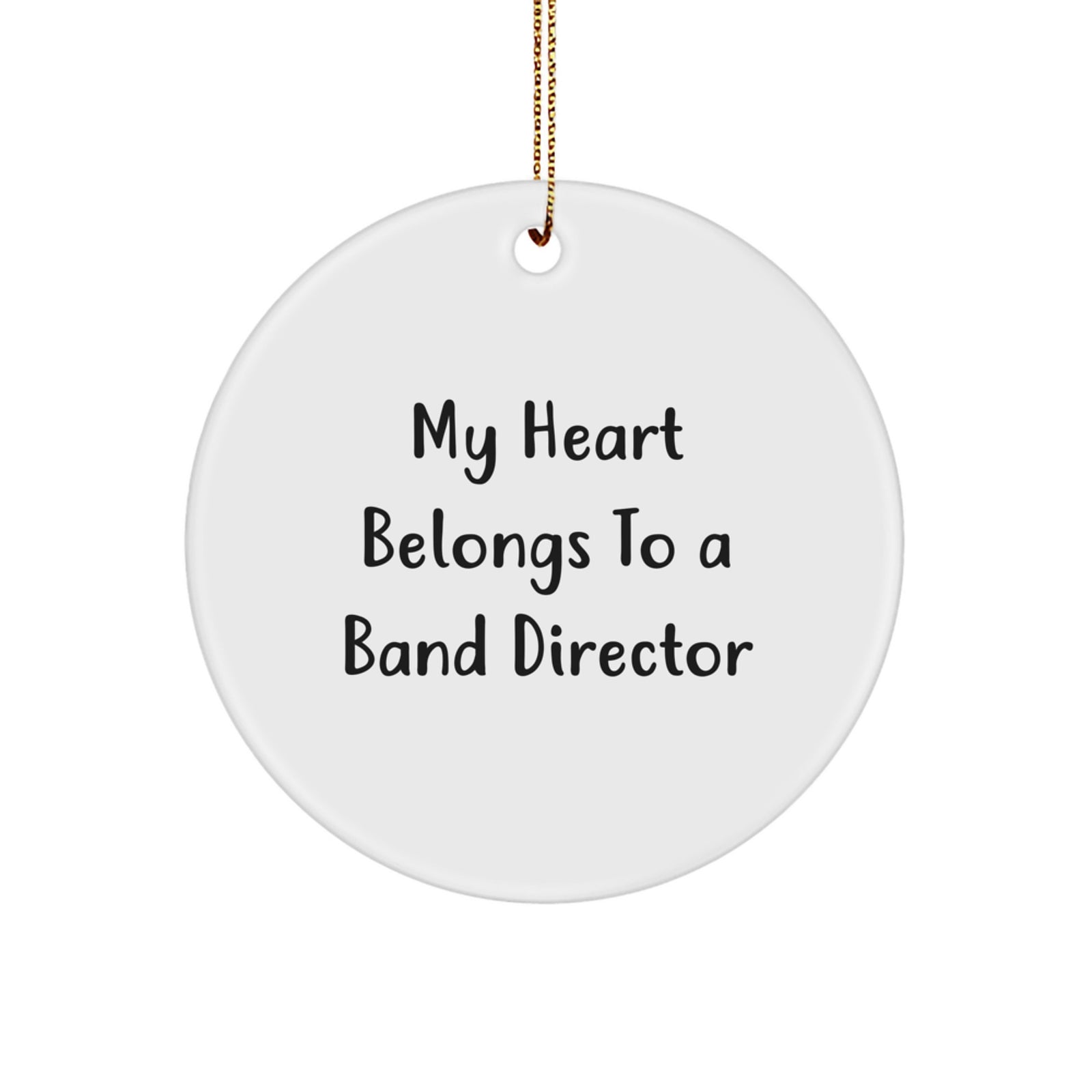 Funny Band Director Gifts from Friends for Men and Women, My Heart Belongs To A Band Director Christmas Unique Gifts - Image 1