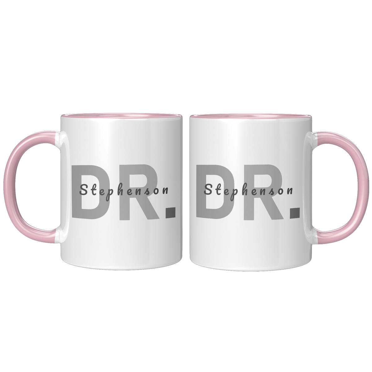 Personalized Two-Tone Coffee Mug  Dr. with Your Surname