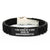 Funny Massachusetts Glide lock Clasp Bracelet - Black Color Gifts from Friends for Men in Massachusetts This Christmas - Image 1