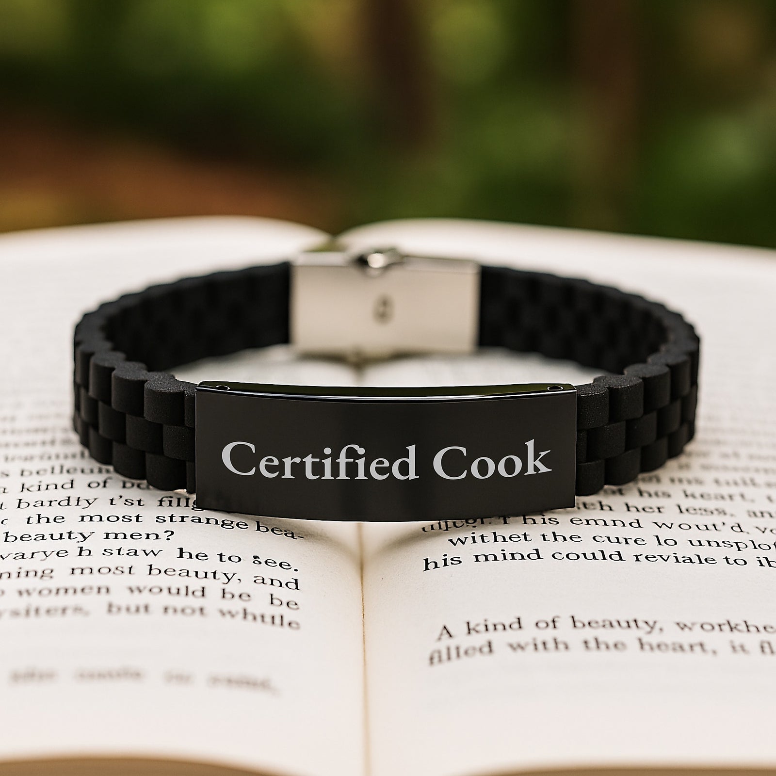 Funny Cook Gifts from Family for Men Certified Cook Glide lock Clasp Bracelet, Christmas Unique Ideas - Image 2