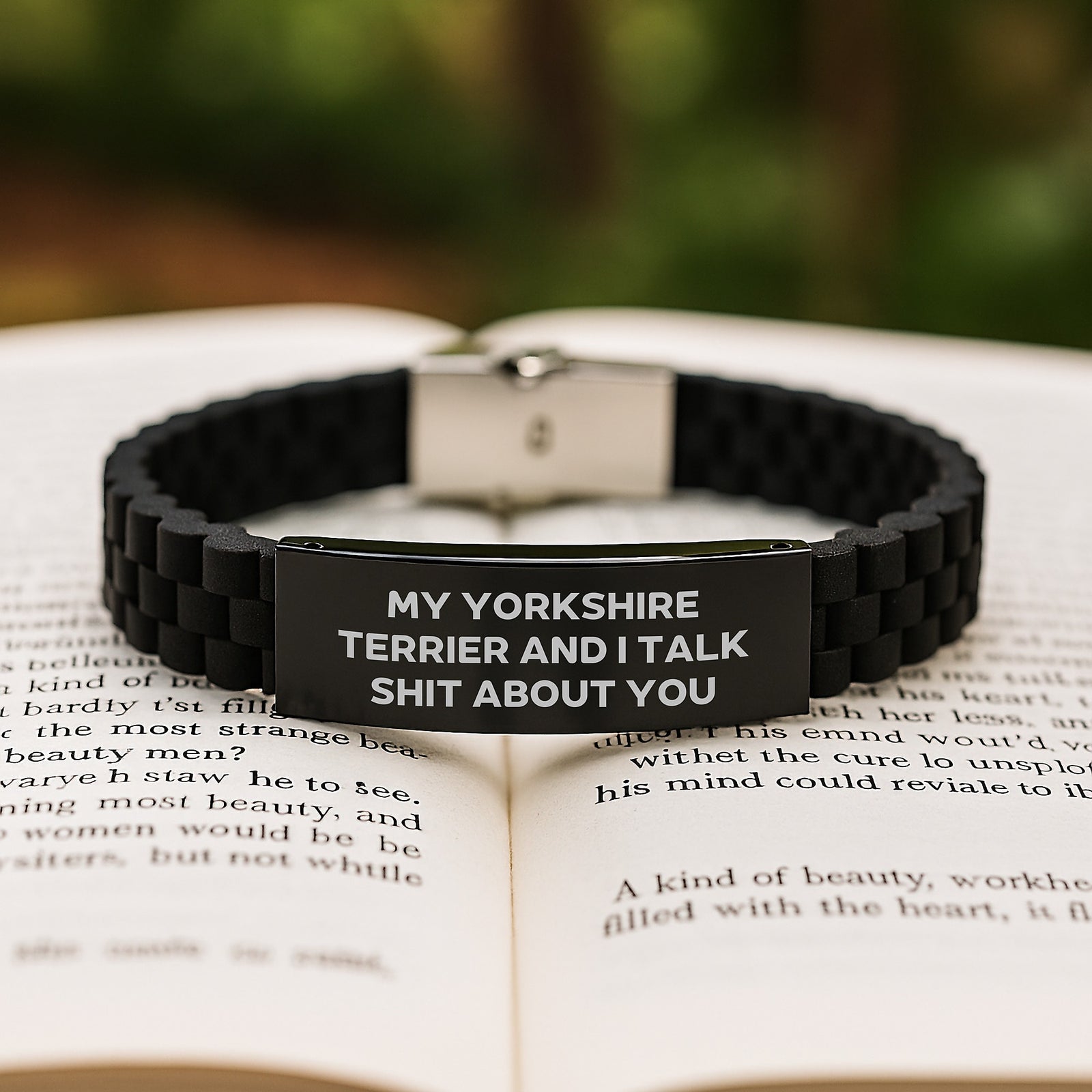 Yorkshire Terrier Keepsake Glidelock Bracelet for Him Birthday Gift - Image 2