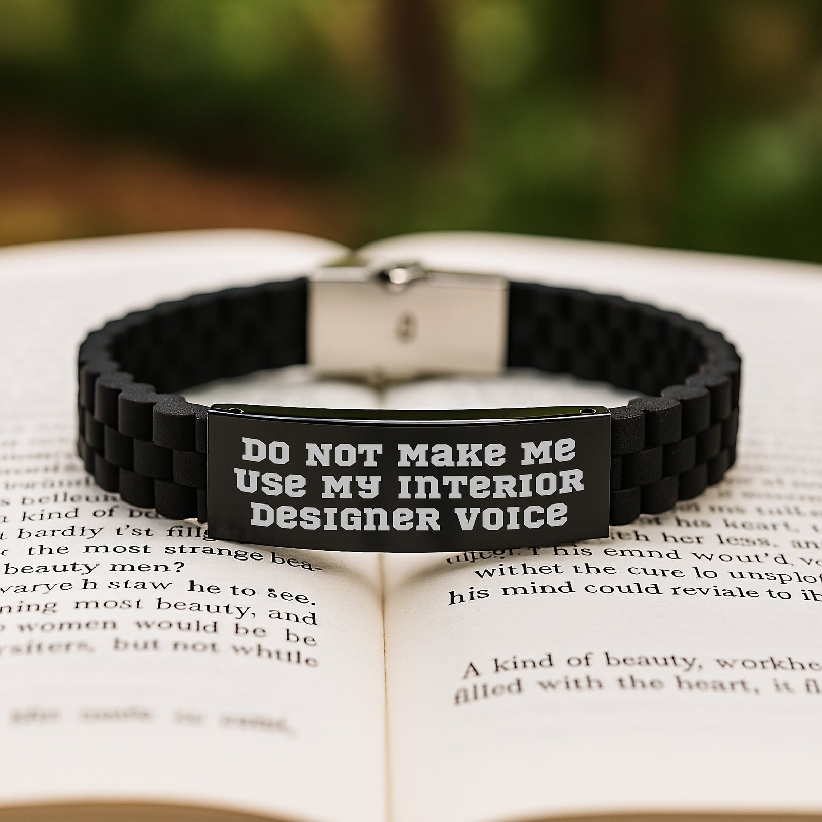 Sarcastic Interior Designer Voice Glidelock Clasp Gift for Friends - Image 2