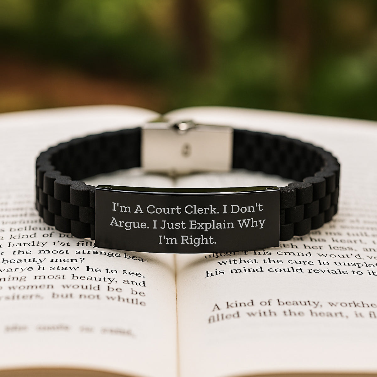 Elegant Court Clerk Keepsake Glidelock Bracelet for Him Birthday Gift - Image 2