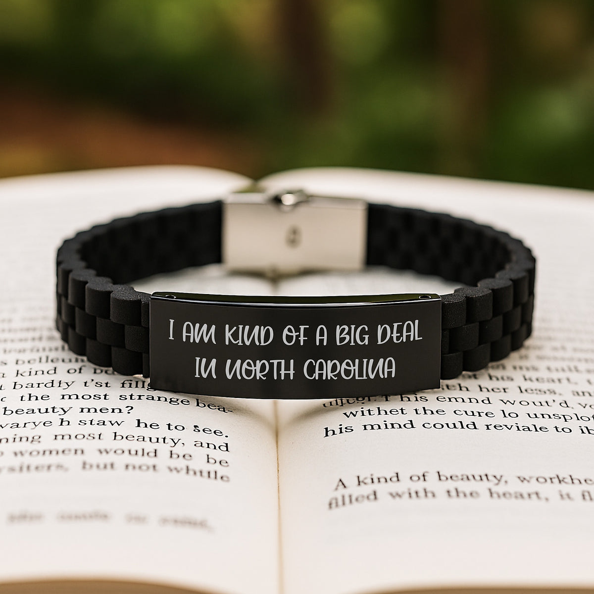 Funny North Carolina Gifts from Men to Friends - 'I Am Kind Of A Prime Selection In North Carolina' Glide lock Clasp Bracelet for Women - Christmas Unique Gifts for Family - Image 2