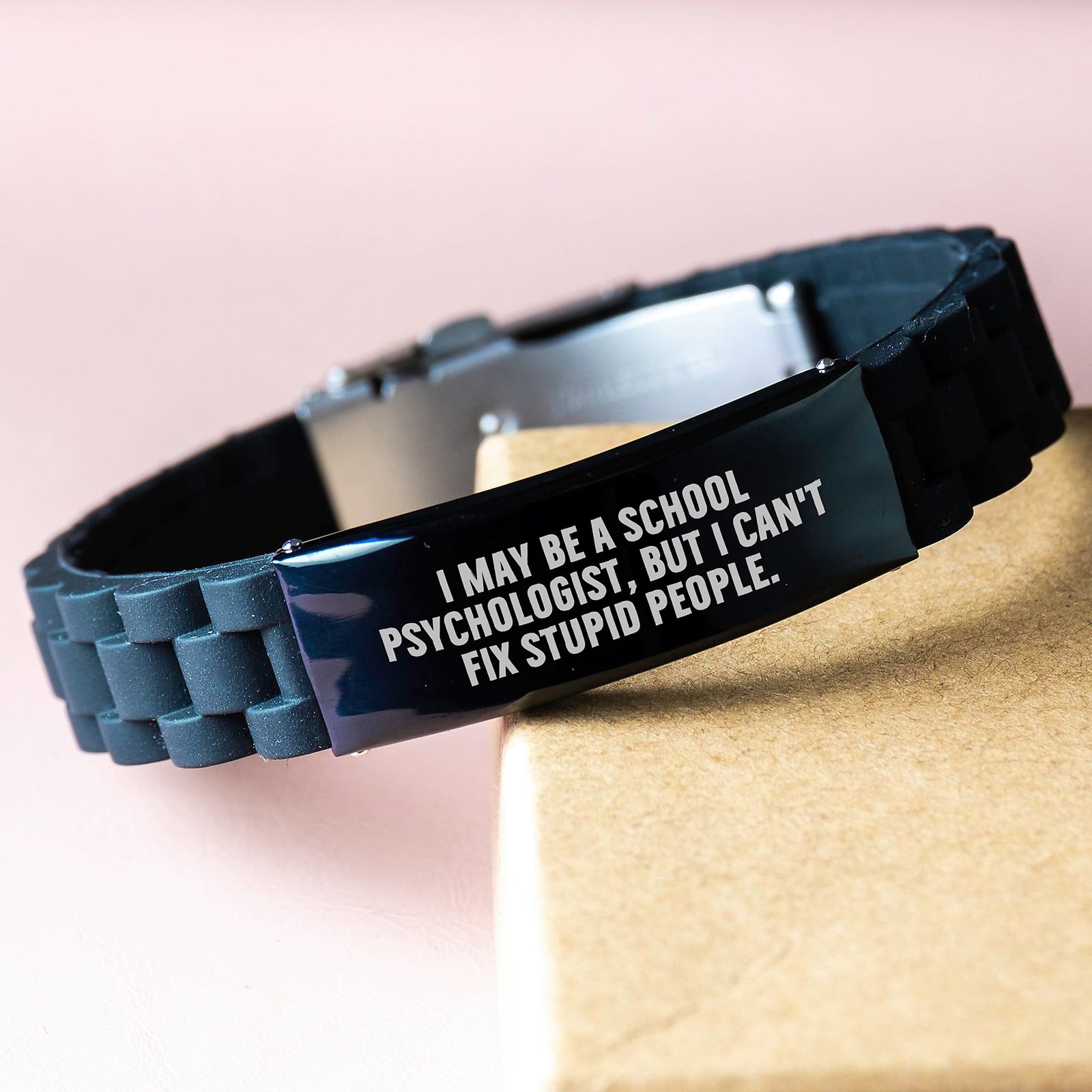 School Psychologist Gift for Him - A Humorous Keepsake Bracelet - Image 3