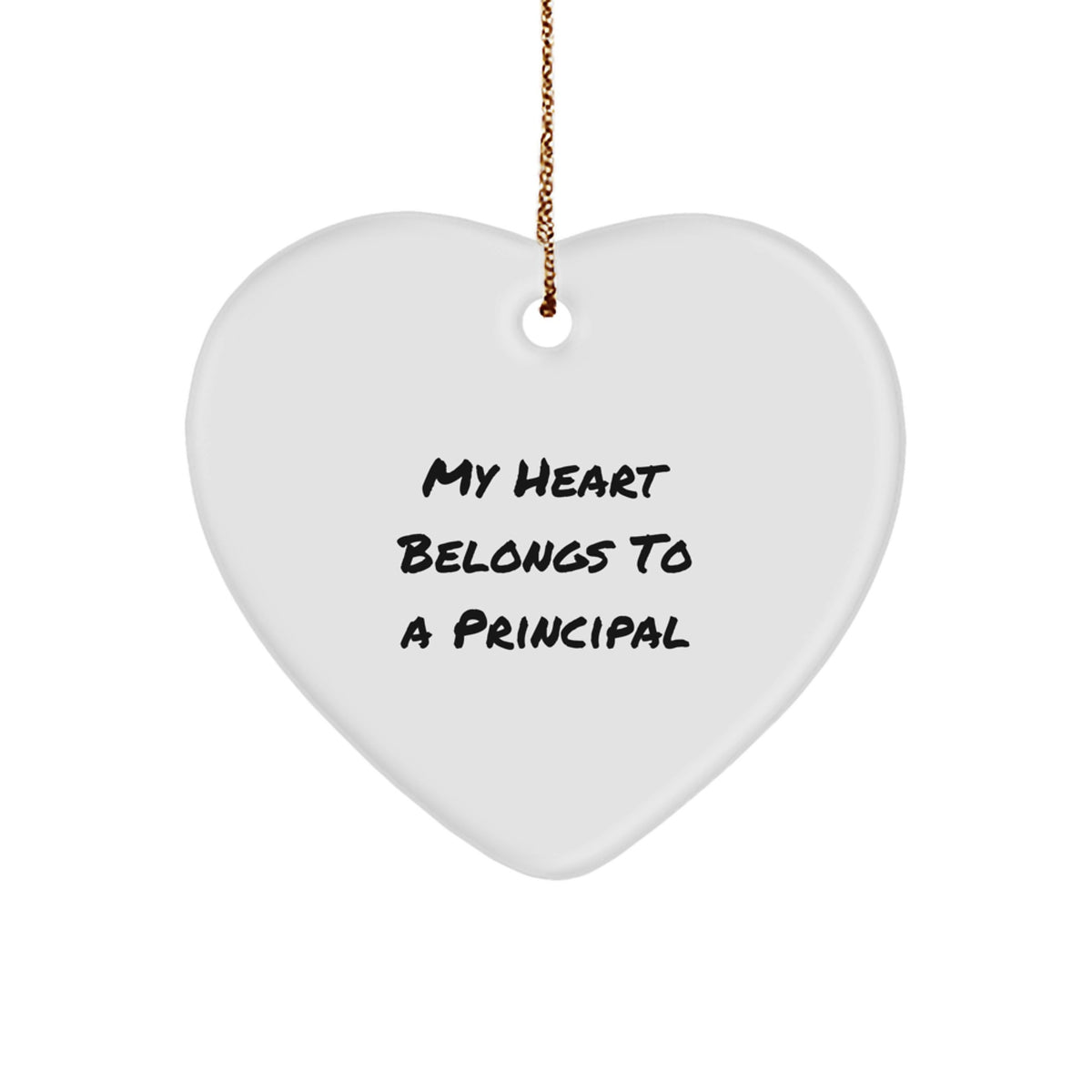 Funny Principal Gifts from Women to Principal - My Heart Belongs To A Principal Christmas Unique Gifts for Principal - Image 1