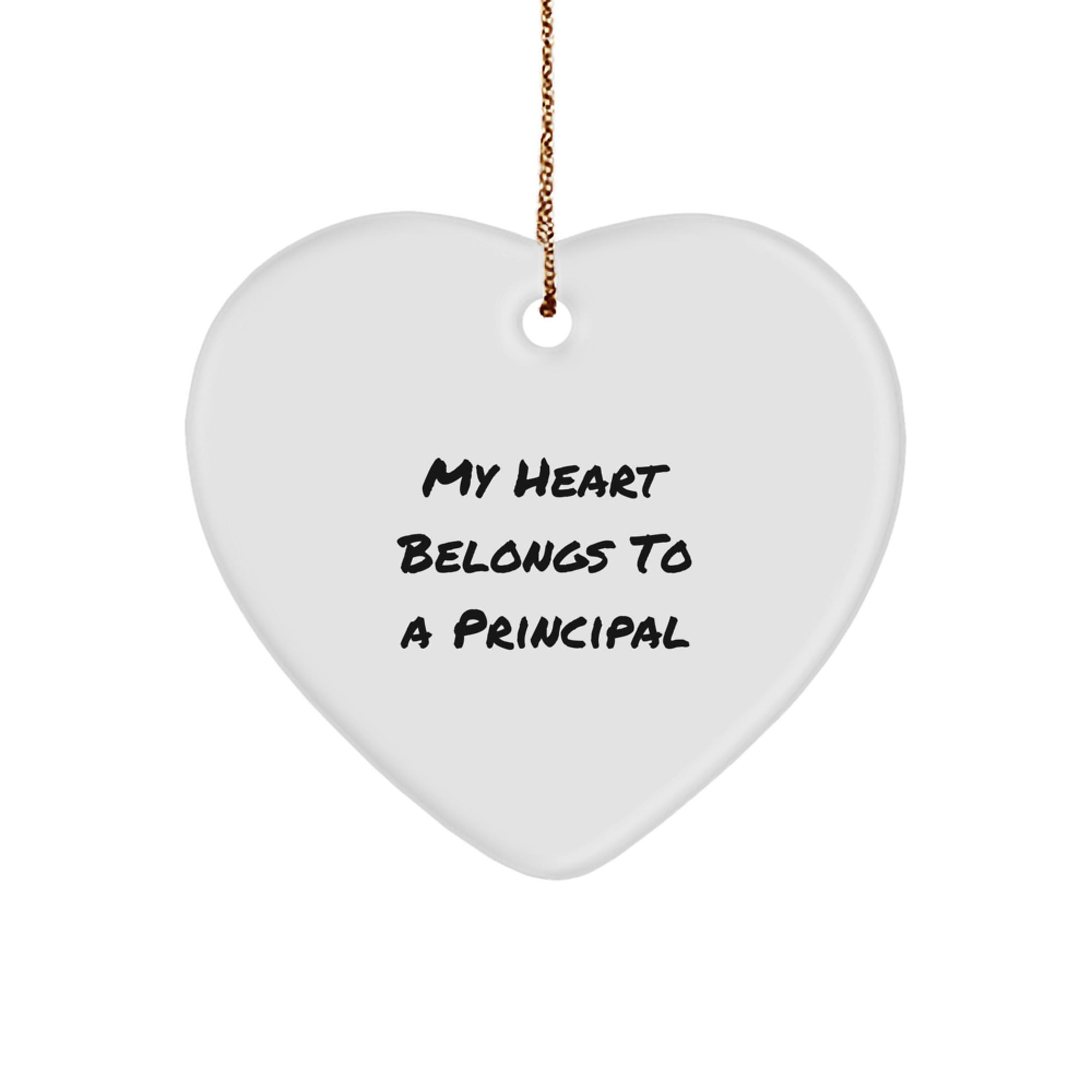 Funny Principal Gifts from Women to Principal - My Heart Belongs To A Principal Christmas Unique Gifts for Principal - Image 1