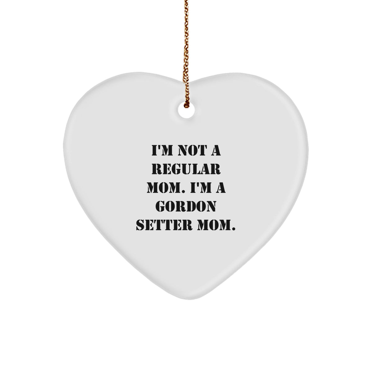 Christmas Gift for Teens Gordon Setter Mom Surprise Heart Ornament - Image 1