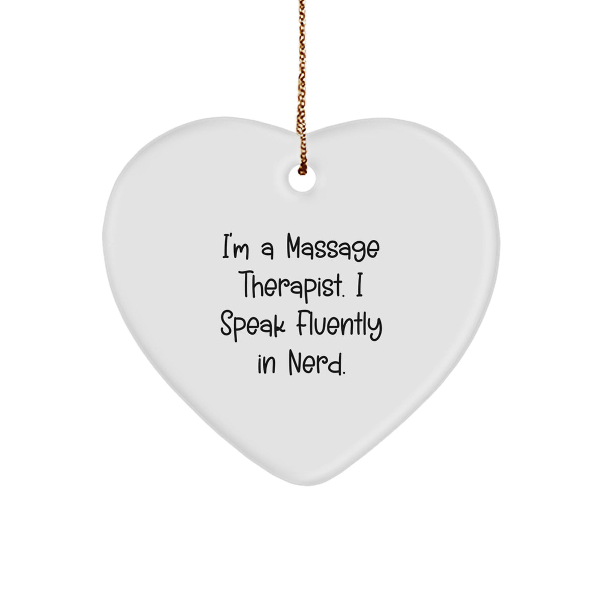 Nerdy Massage Therapist Christmas Ornament for Friends Novelty Gift - Image 1