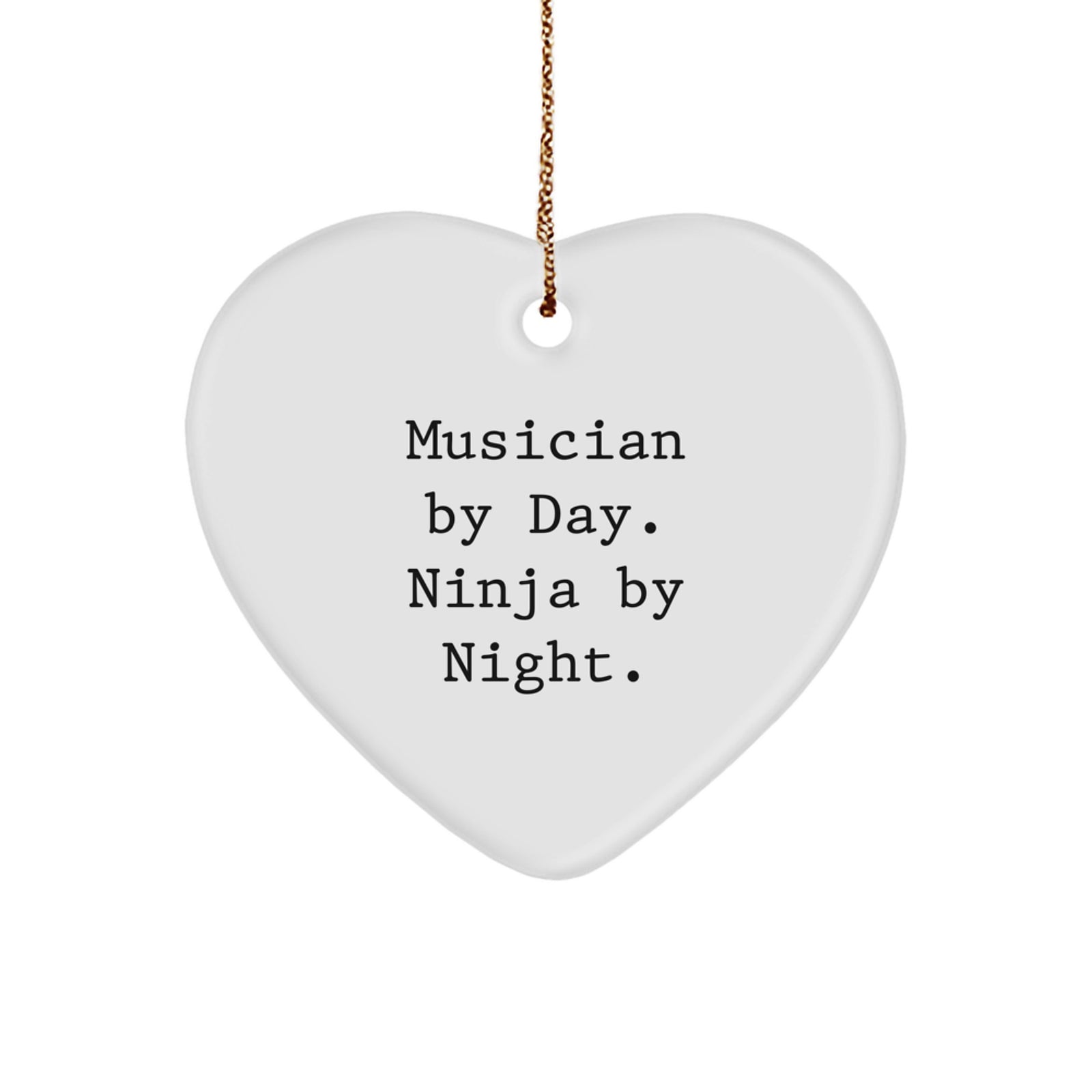 Funny Musician Gift from Friends to Musician, Cute Heart Ornament for Musician Men, Inspirational Christmas Unique Gifts by Men - Image 1