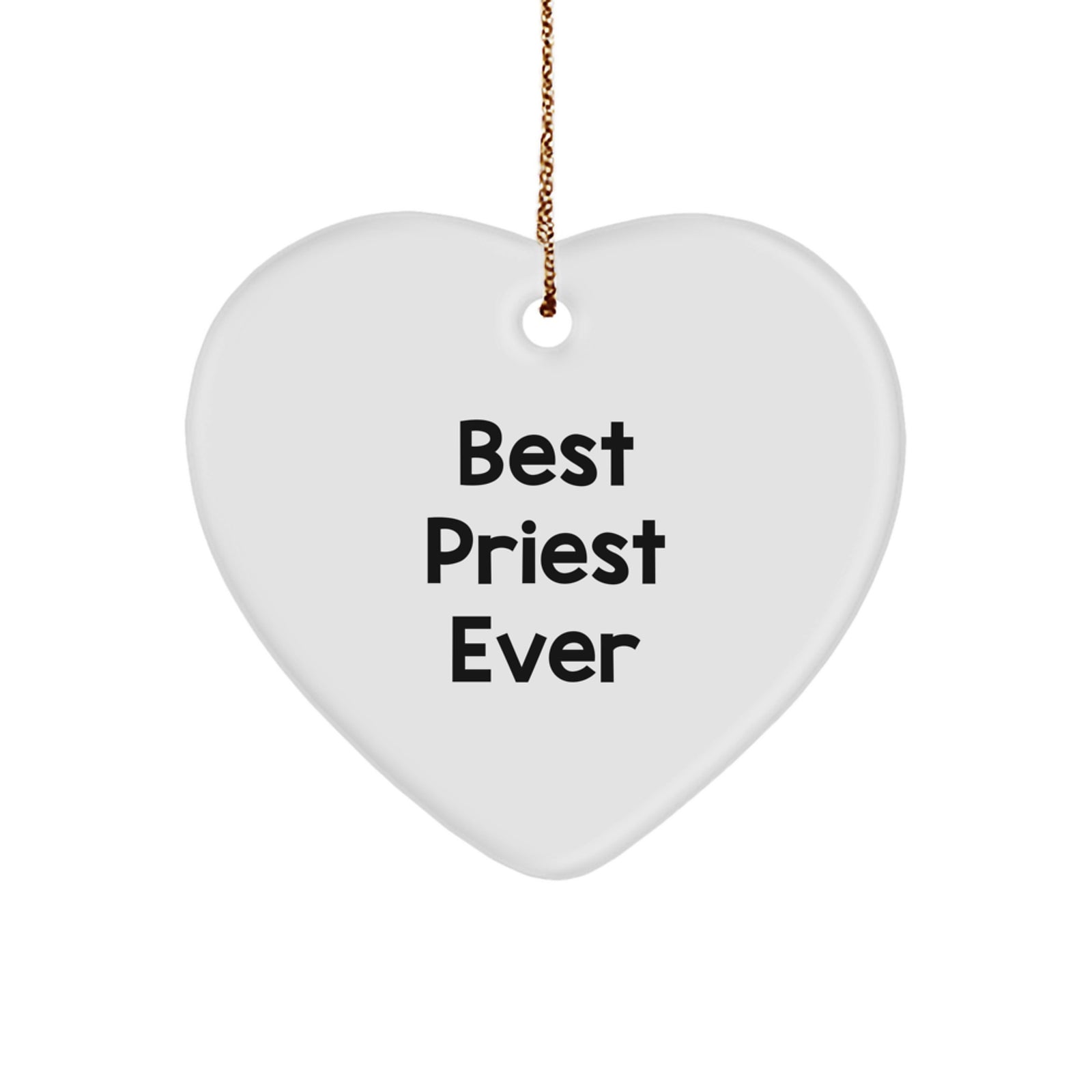 Funny Priest Heart Ornament Gifts from Friends or Family for Men, Unique Christmas Memorable Presents - Image 1