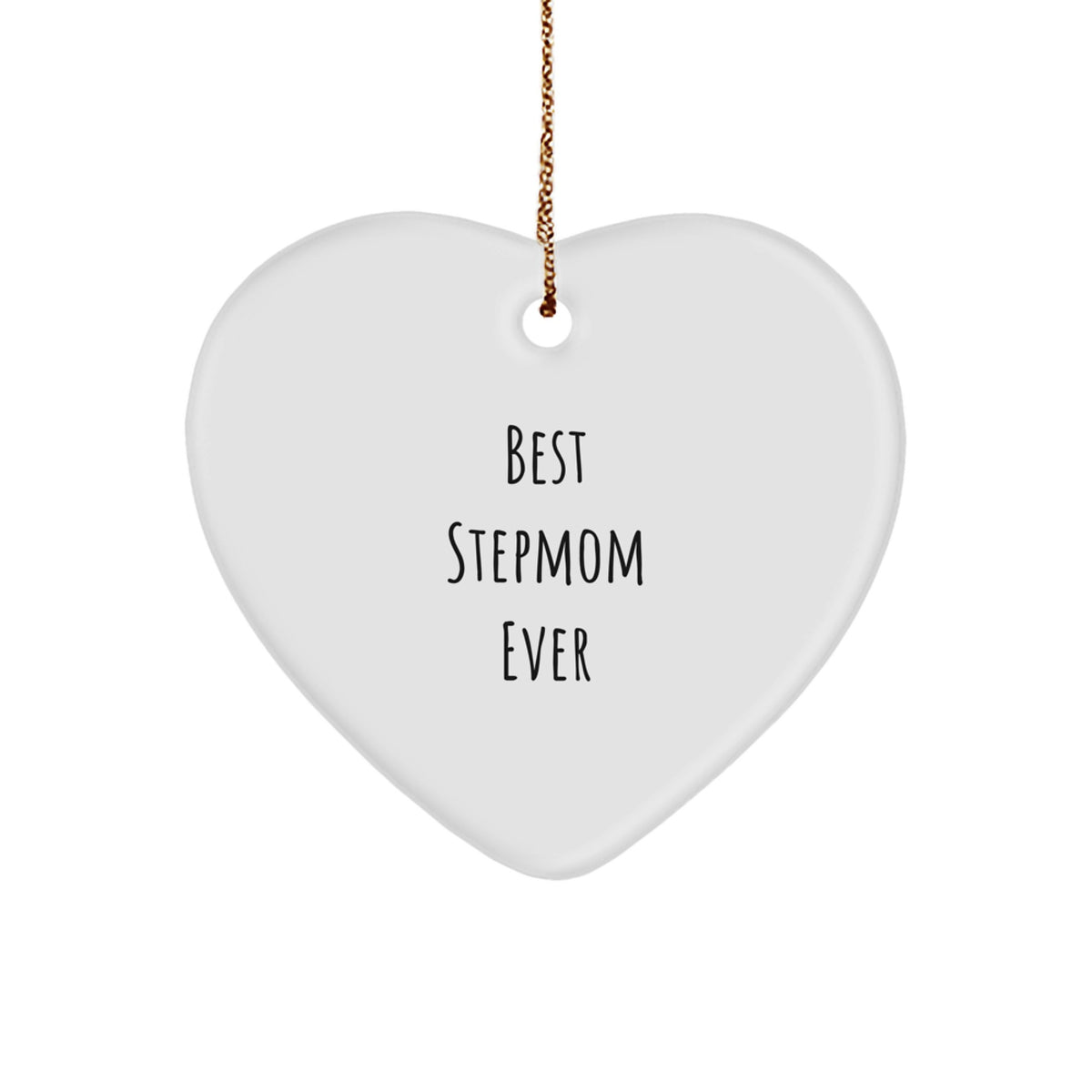 Funny Stepmom Gifts from Family - Best Stepmom Ever Heart Ornament for Christmas, Stepmom Appreciation Day - Image 1