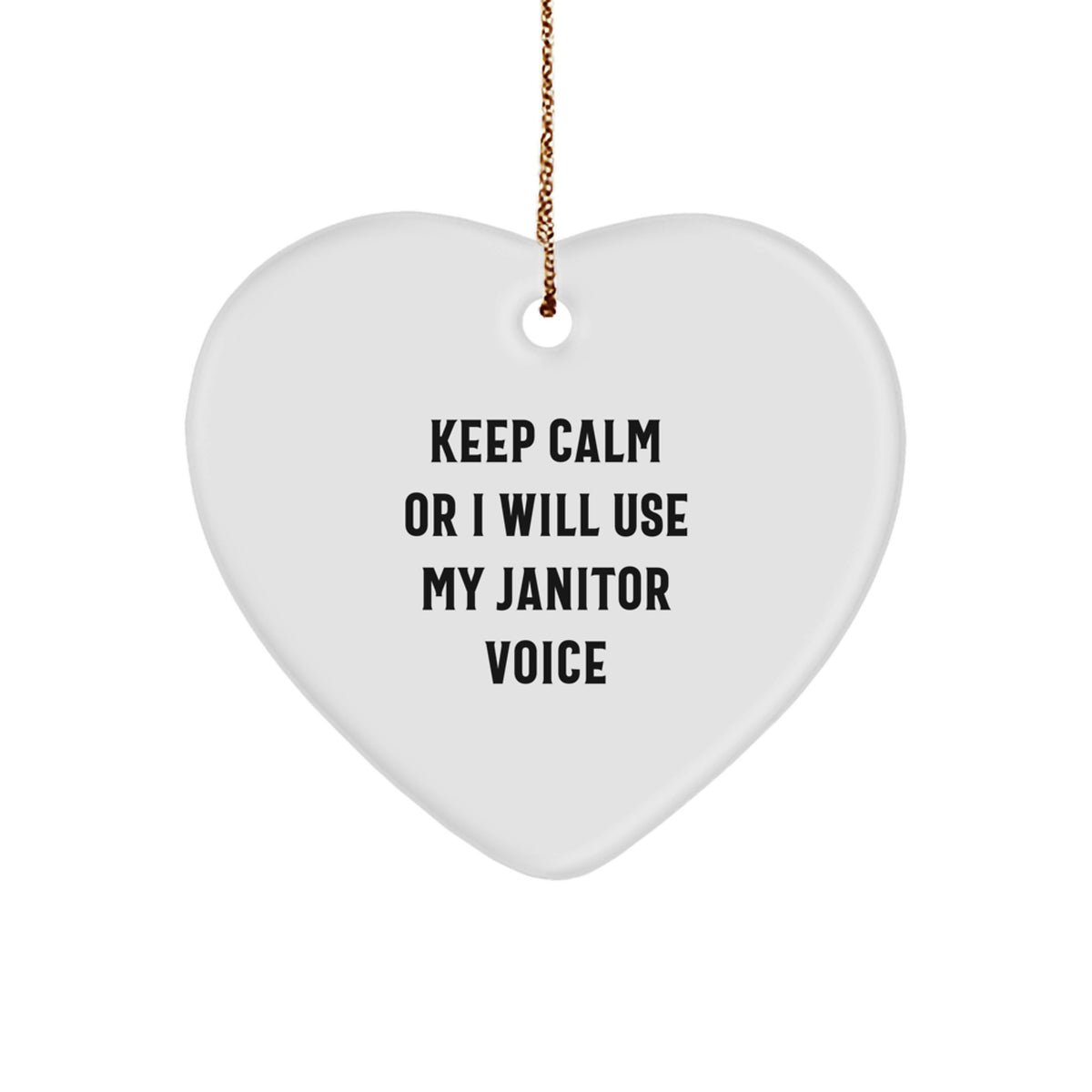 Funny Janitor Heart Ornament Gifts from Friends and Family for Janitor Men and Women - Christmas Unique Gifts - Image 1