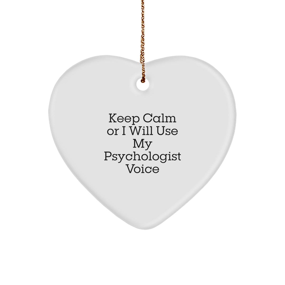 Gifts from Men for Psychologists, Funny Heart Ornament, Christmas Unique Gifts - Image 1
