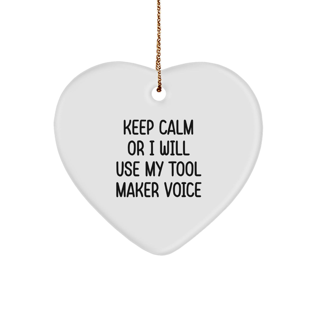 Christmas Gift for Her Tool Maker Keepsake White Heart Ornament Present - Image 1
