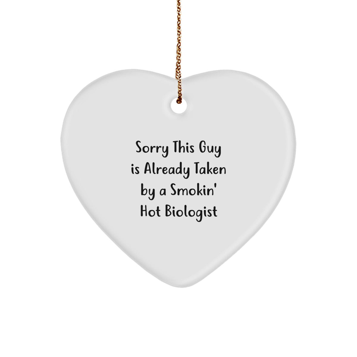 Funny Biologist Gifts from Men, Gifts for Biologist Women, Heart Ornament Christmas Unique - Image 1
