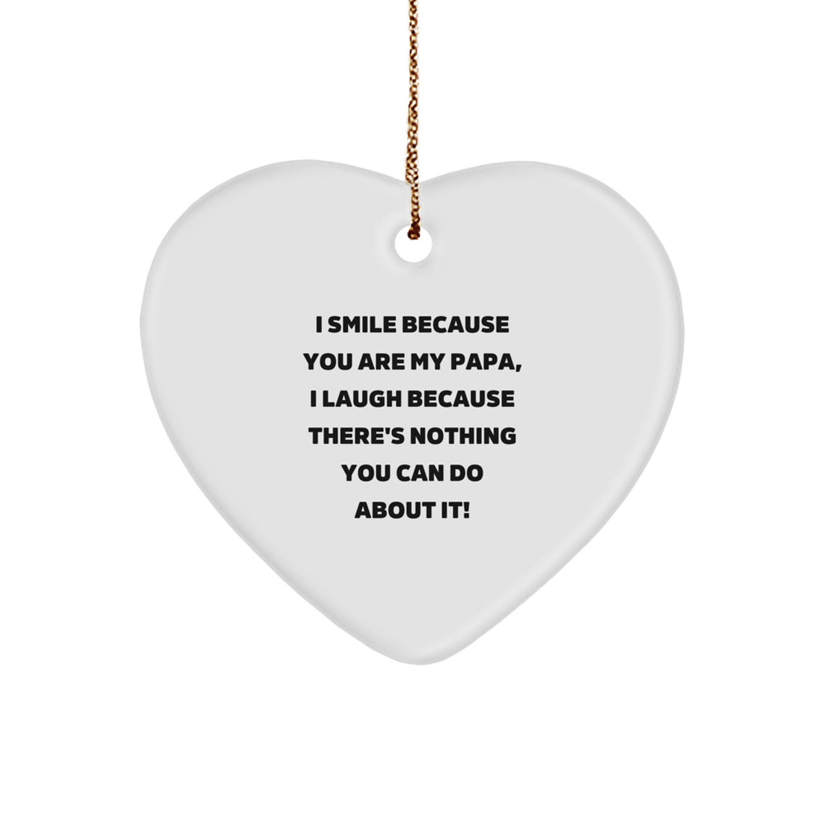 Funny Papa Heart Ornament, Gifts from Family, Friends, or Loved Ones for Papa, Christmas Unique Gifts for Papa, Heart Shaped MDF - Image 1