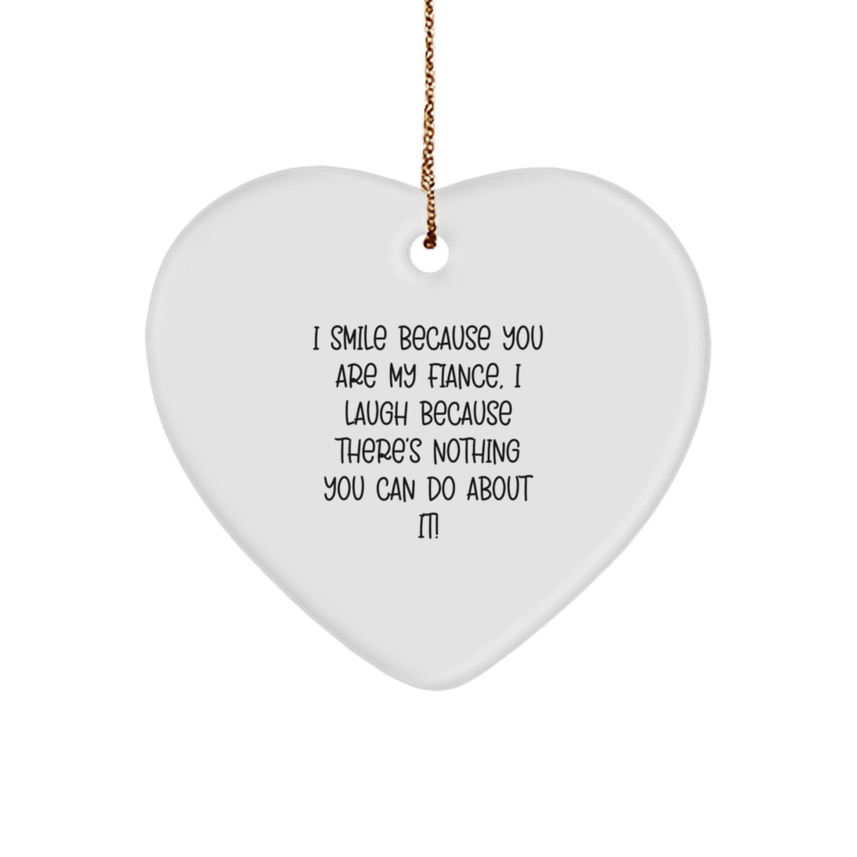Heart Christmas Ornament Gift For Coworkers - Playful Fiance Idea - Image 1