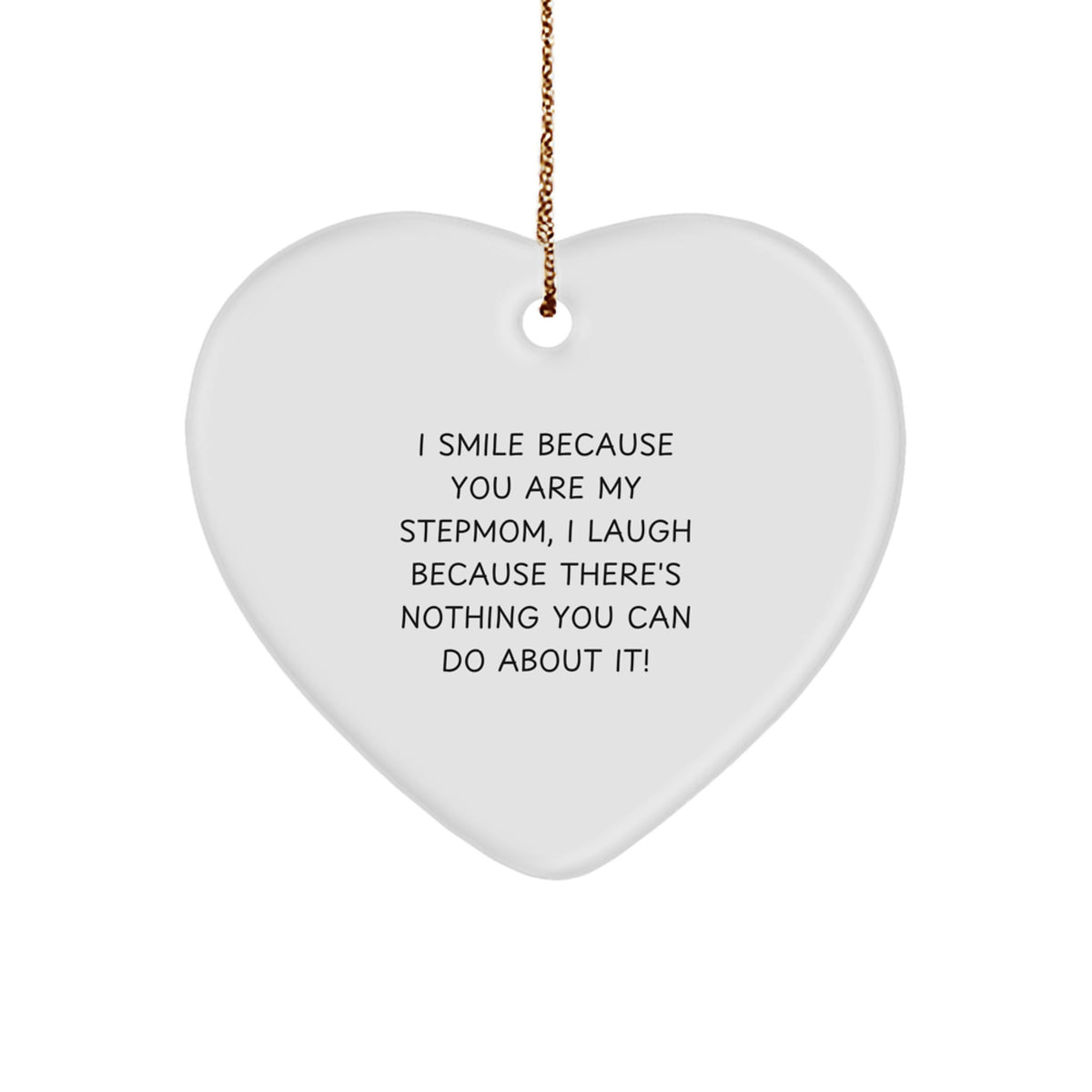 Playful Stepmom Christmas Ornament Heart Essential Gift for Neighbors - Image 1