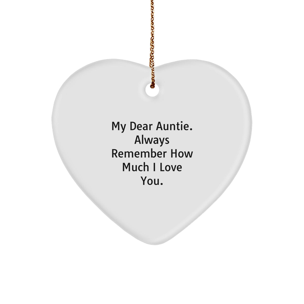 Gifts from Family Members to Auntie, Heart Ornament for My Dear Auntie, Perfect Christmas Unique Gift Ideas for Auntie - Image 1