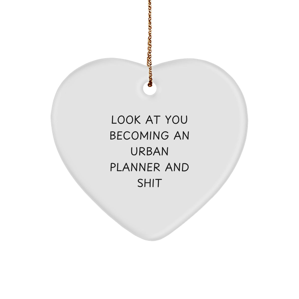 Heart Christmas Ornament for Family Urban Planner Gift - Look At You And - Image 1