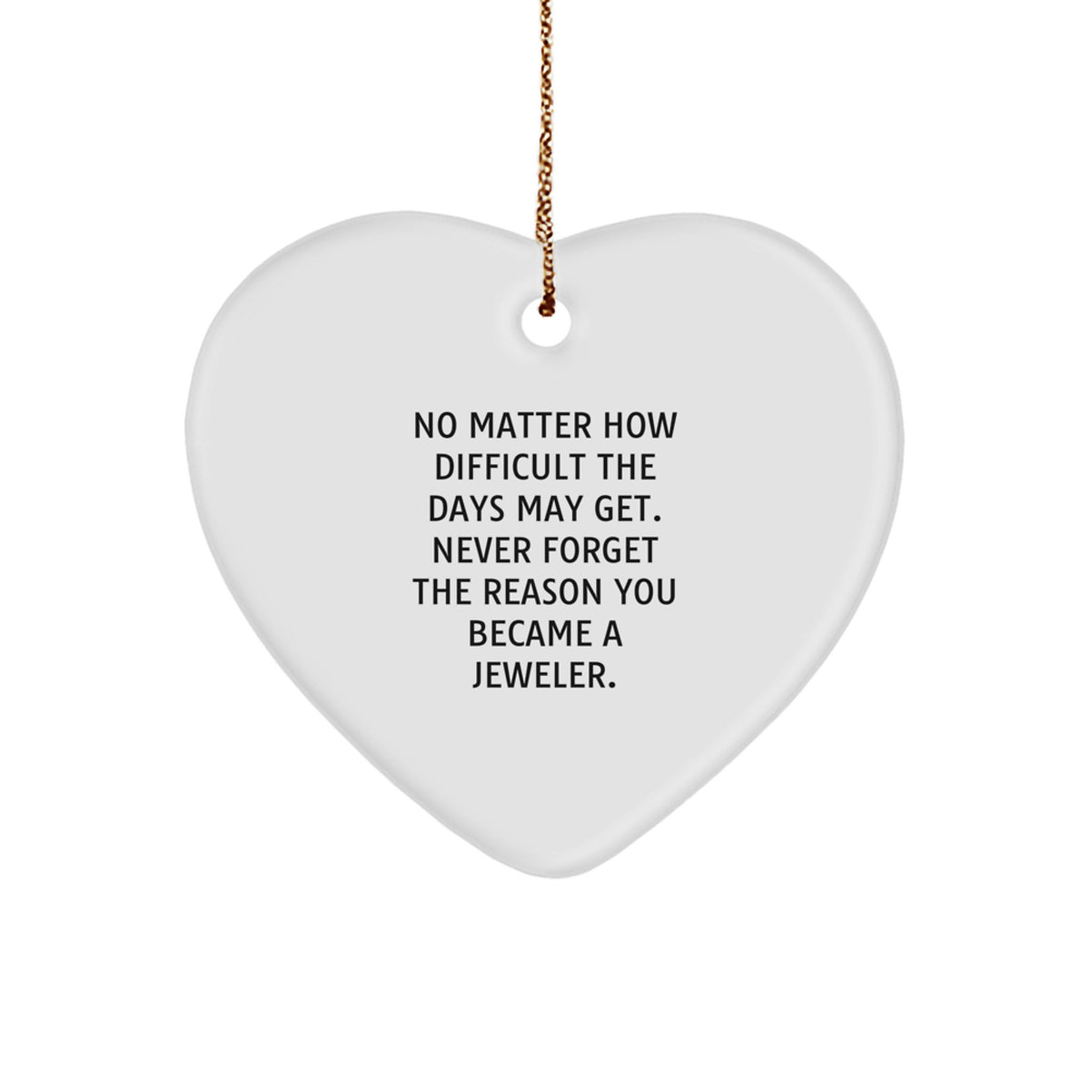 Christmas Gift for Her Jeweler Heart Ornament Present Keepsake - Image 1