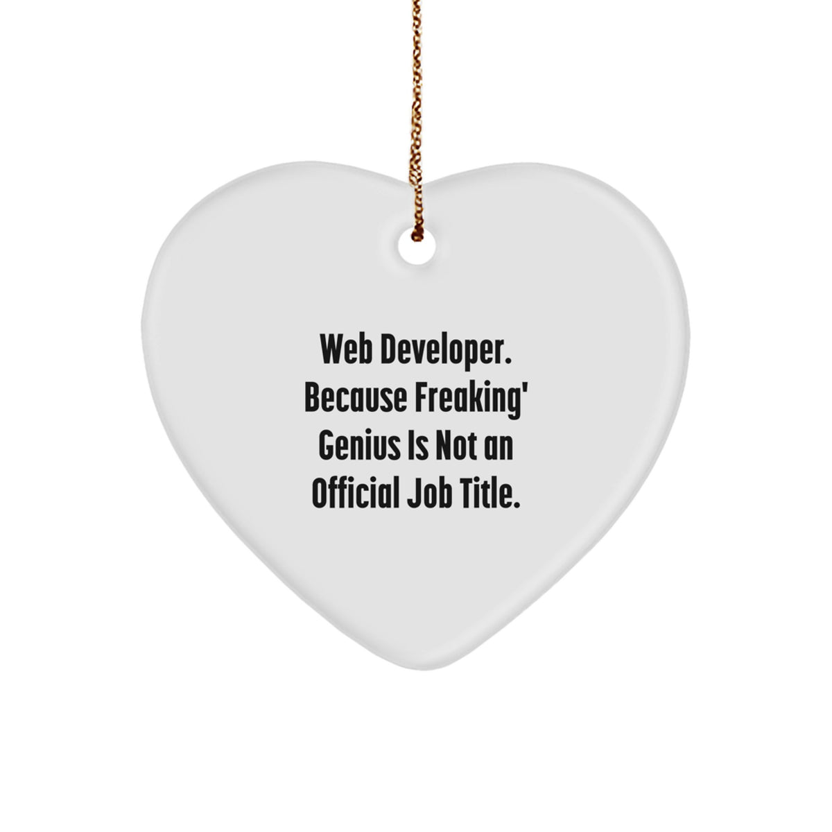 Web Developer Keepsake Christmas Ornament for Him Gift - Image 1