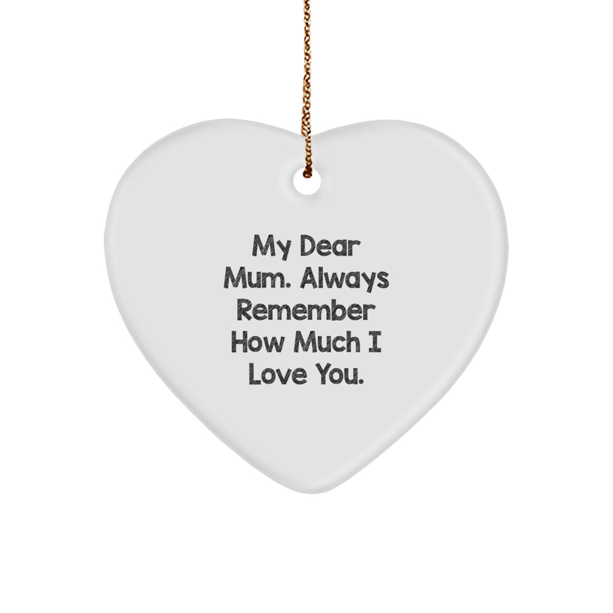Funny Mum Heart Ornament Gifts from Men to Mothers on Christmas Unique Presents - Image 1