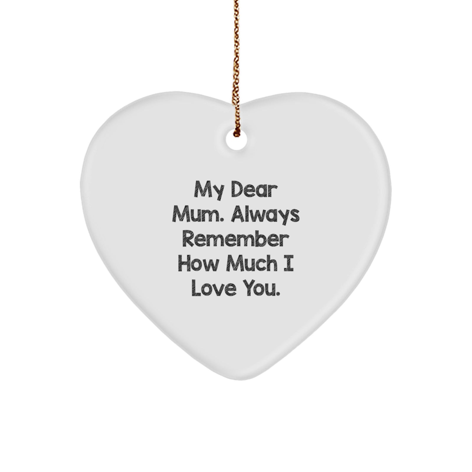 Funny Mum Heart Ornament Gifts from Men to Mothers on Christmas Unique Presents - Image 1