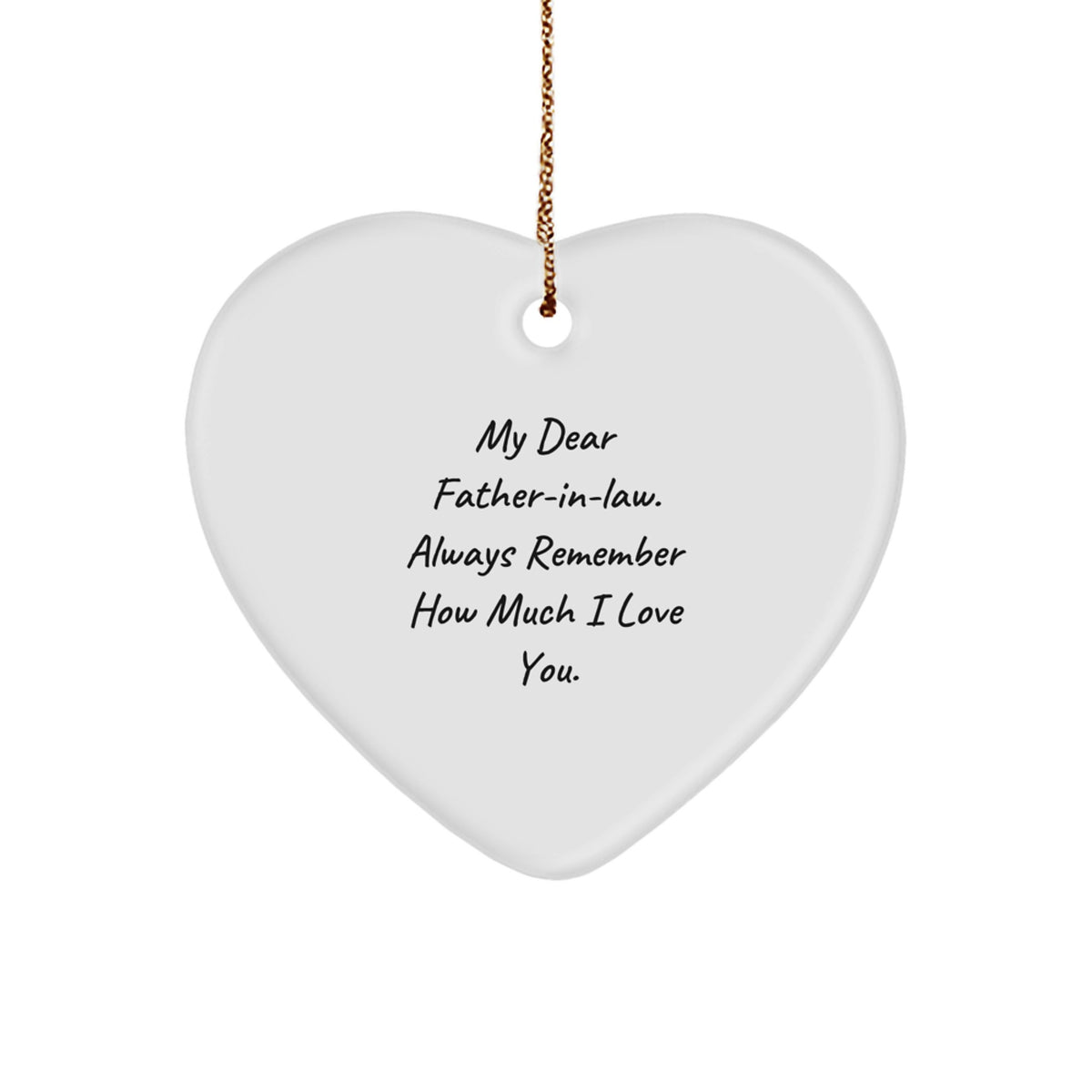 Father-in-law Christmas Heart Ornament Present for Her Holiday Gift - Image 1