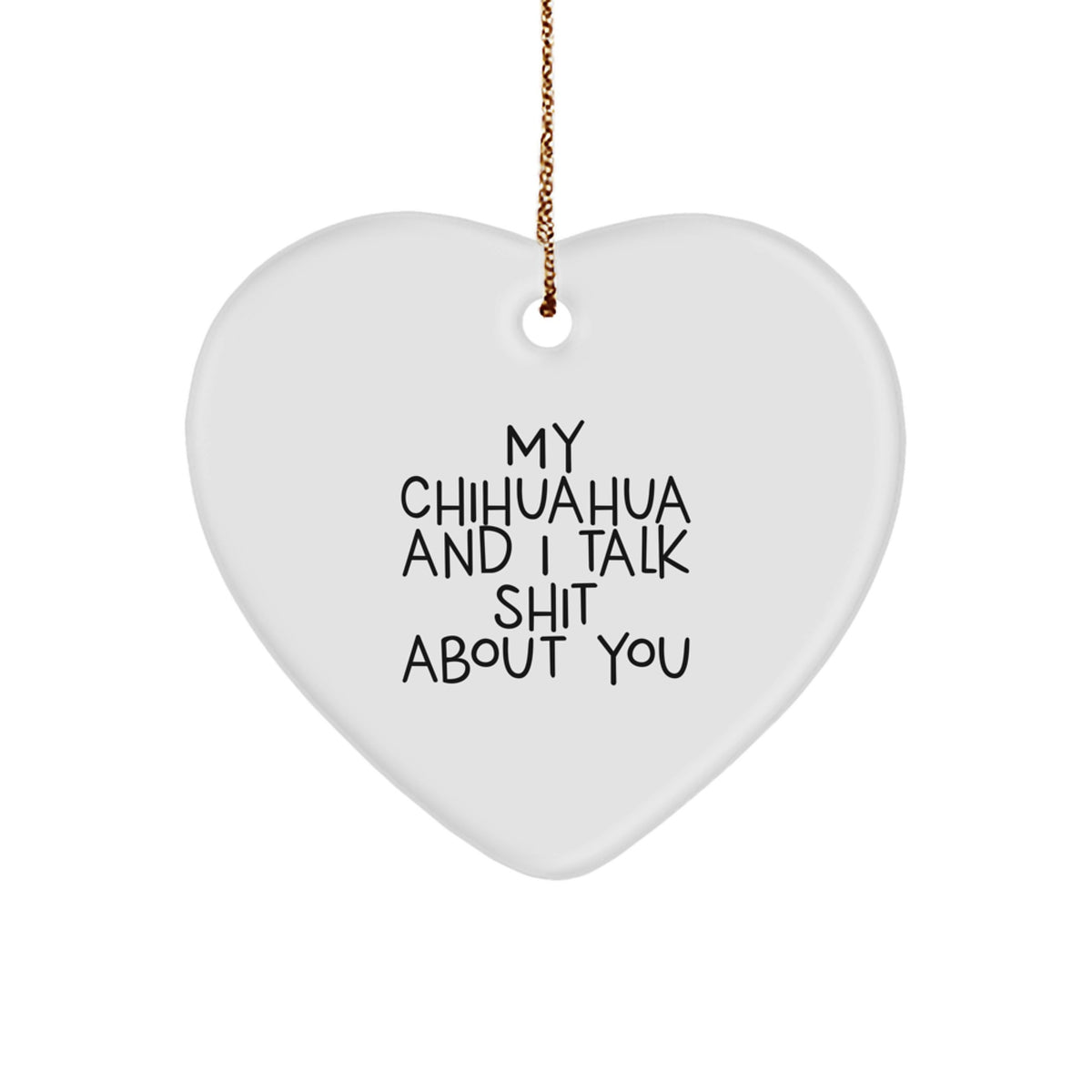 Chihuahua Heart Ornament Keepsake for Him Christmas Gift - Image 1