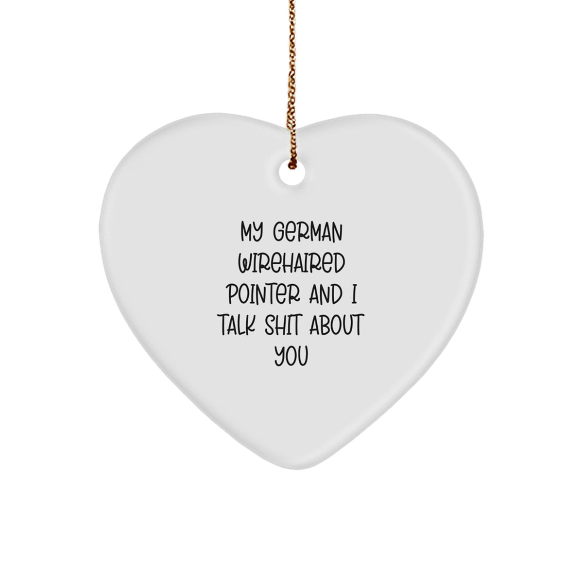 German Wirehaired Pointer Keepsake Christmas Ornament for Him Gift - Image 1