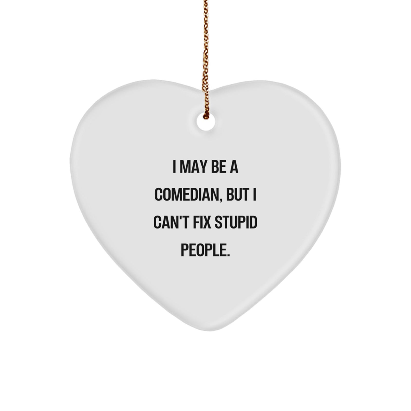 Funny Comedian Heart Ornament Gifts from Friends, Comedian Christmas Unique Gifts for Comedian Men, Comedian Women, Comedian Friends, Comedian Family - Image 1