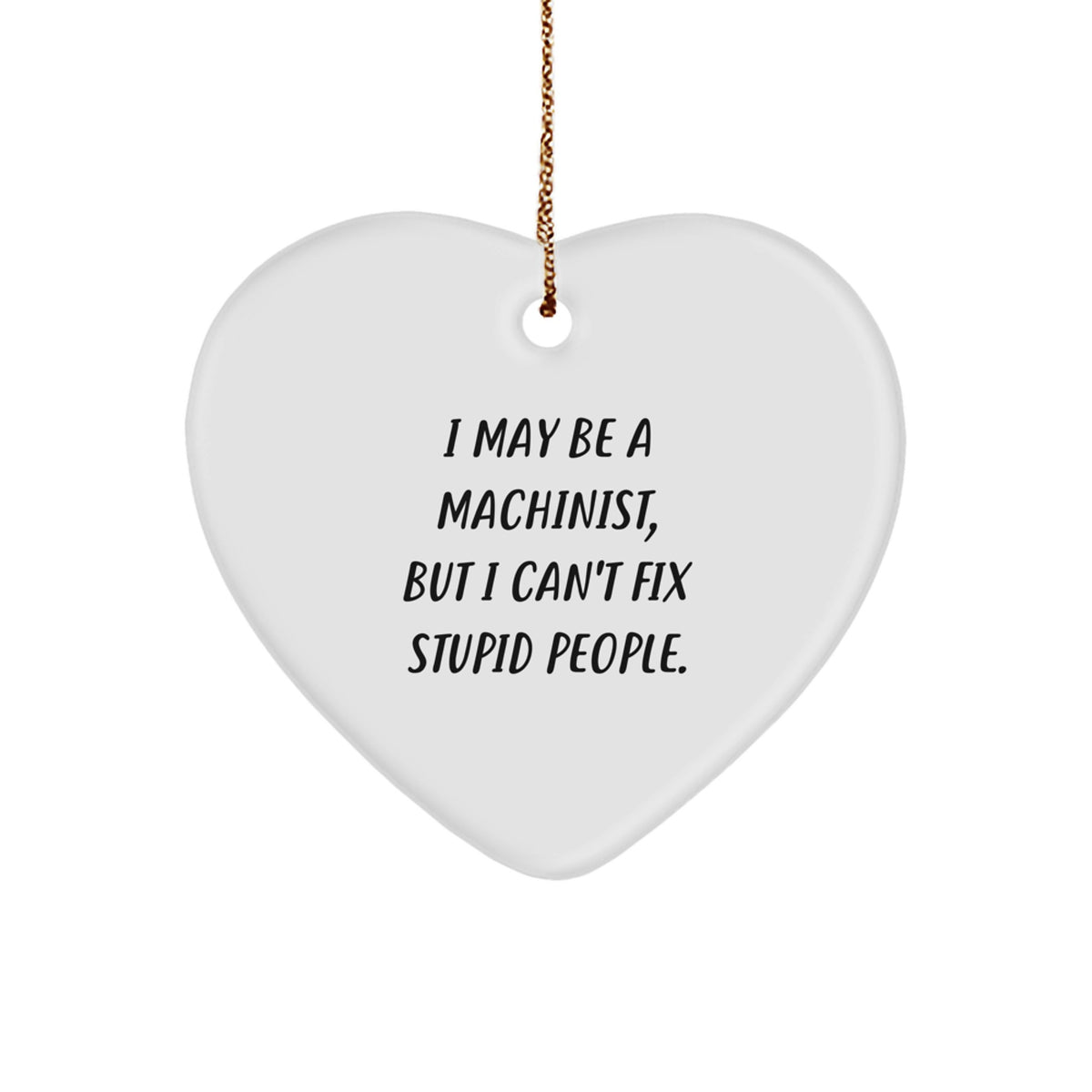 Essential Christmas Gift for a Best Friend - Machinist Heart Ornament I - Image 1
