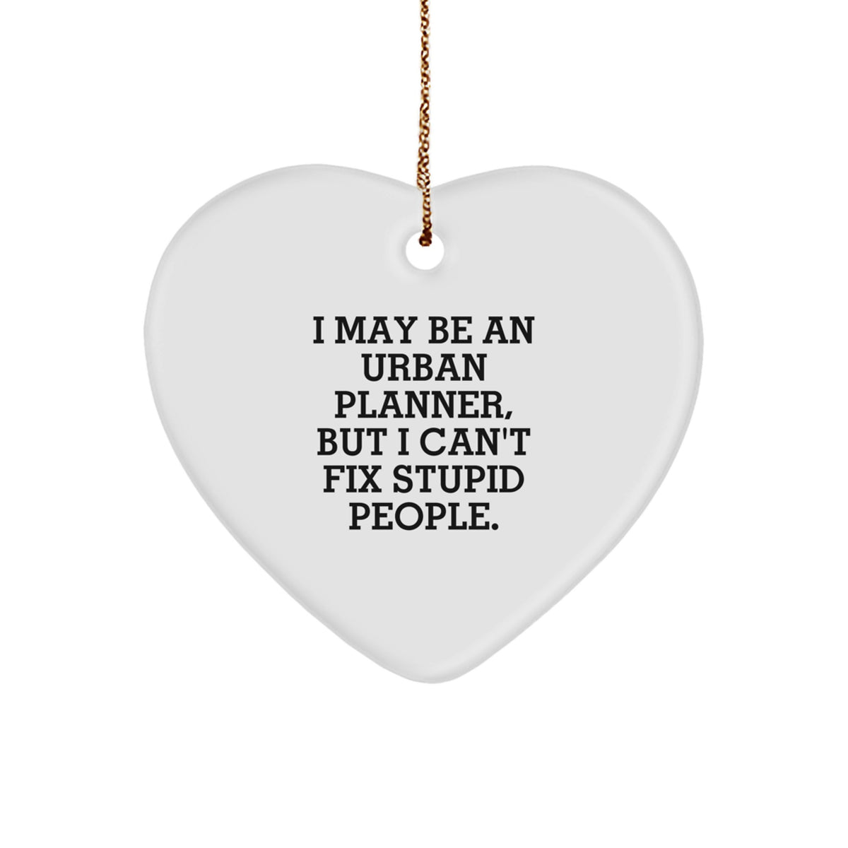 Favorite Christmas Ornament Gift for Kids Funny Urban Planner Heart - Image 1