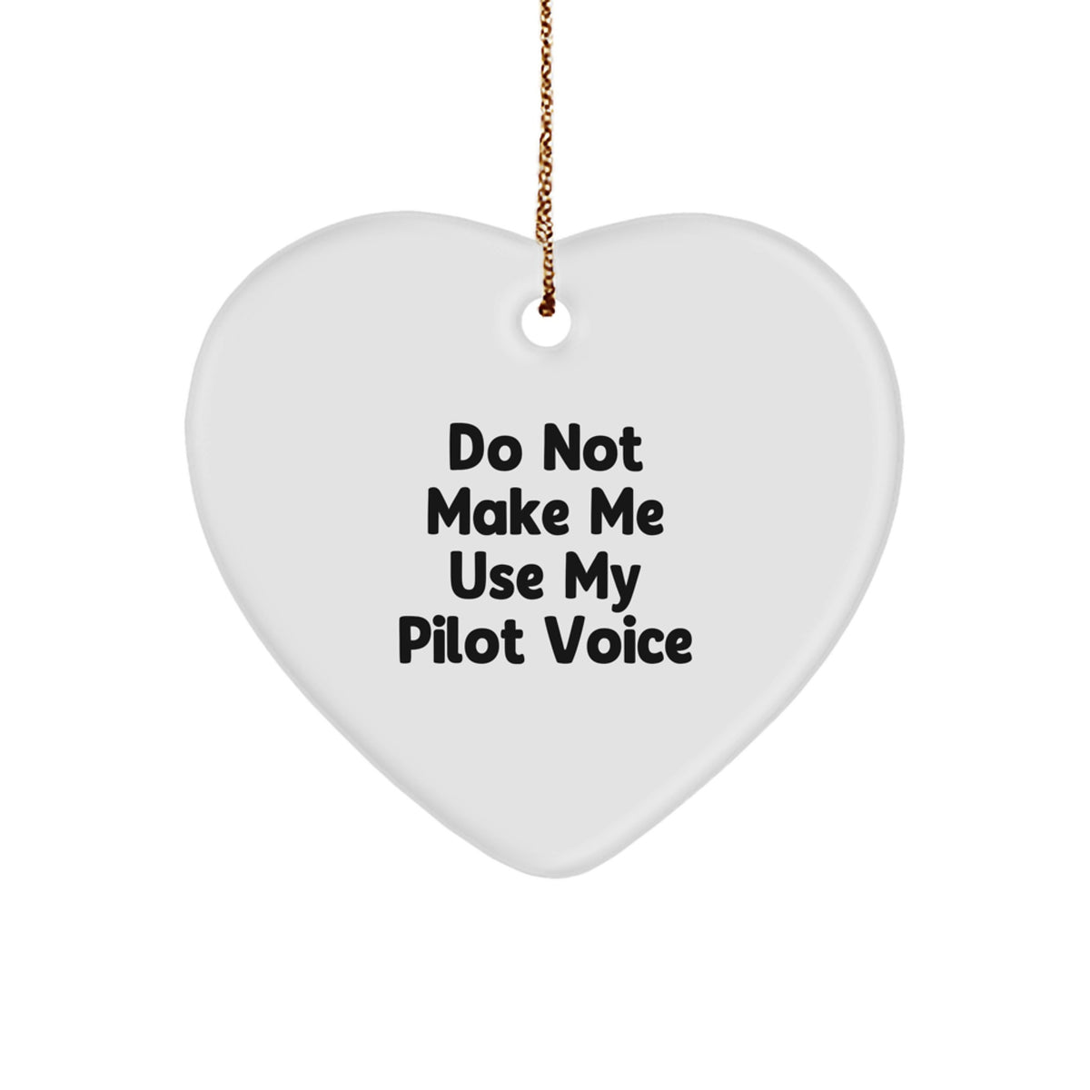 Pilot Heart Ornament Gifts from Men to Friends with Funny Quote - Christmas Unique Presents for Aviation Enthusiasts - Image 1