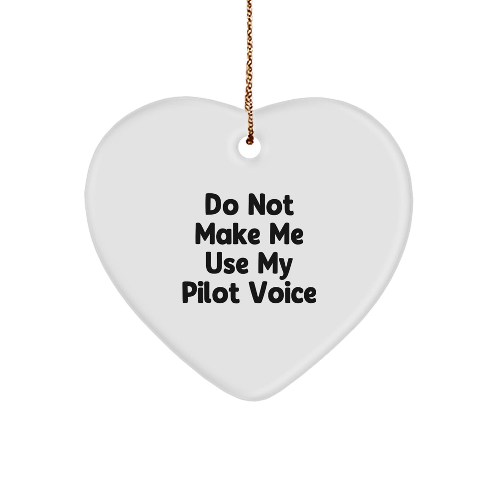 Pilot Heart Ornament Gifts from Men to Friends with Funny Quote - Christmas Unique Presents for Aviation Enthusiasts - Image 1