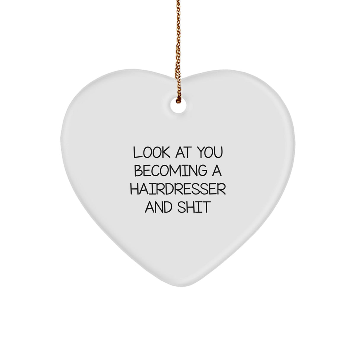 Hairdresser Heart Ornament for Family Treasure Christmas Gift - Image 1
